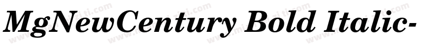 MgNewCentury Bold Italic字体转换